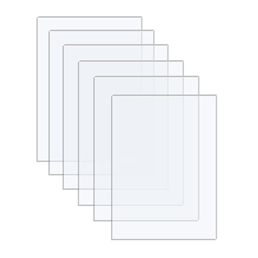 6 Pack of Acrylic Sheets 12x16-0.043" Thick Clear Extruded Plexiglass Sheets by Langaelex