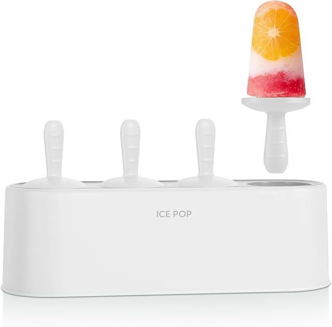 Popsicle Mold Set 4 Pieces Homemade Silicone Popsicle Maker Easy Release Ice by WYOK