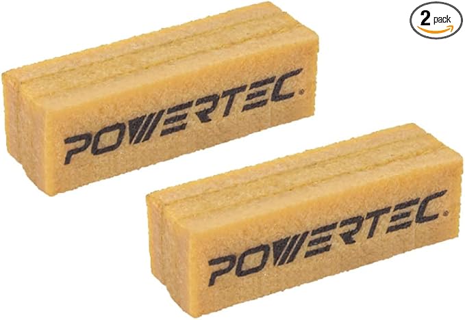 POWERTEC 71424V Abrasive Cleaning Stick for Sanding Belts & Discs 4-1/2" 2PK | Natural Rubber Eraser - Woodworking Shop Tools for Sanding Perfection