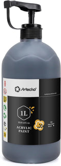 Artecho Mars Black Acrylic Paint 1000ml / 33.8 fl oz Pump Dispenser | Large by Artecho
