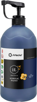Artecho Phthalo Blue Acrylic Paint 1000ml / 33.8 fl oz Pump Dispenser | Large by Artecho