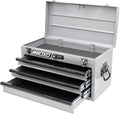 Boxo USA Hand Carry Tool Box 3-Drawer Heavy Duty Steel Toolbox with Lock System (Nardo Gray)