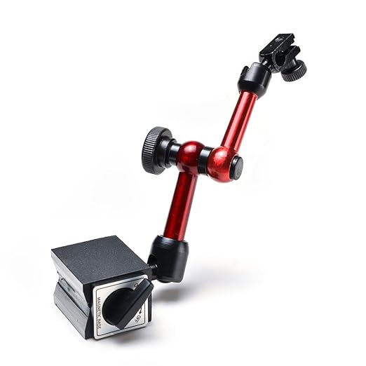 AGPtek® 3-Joint Red Adjustable Magnetic Base Holder for Digital Dial Indicator