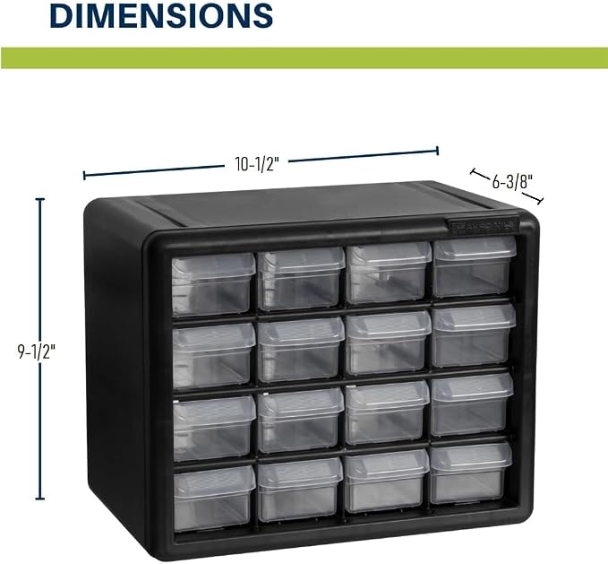 Akro-Mils 16-Drawer Plastic Drawer Storage Cabinet - Image 3