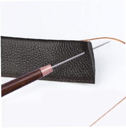 2Pcs Brown Scratch Awl Wooden Handle Pin Stamping Tool for Leather Craft Cloth Design Marking and Tracing Tools Sewing Tools, Sewing Notions and Supplies