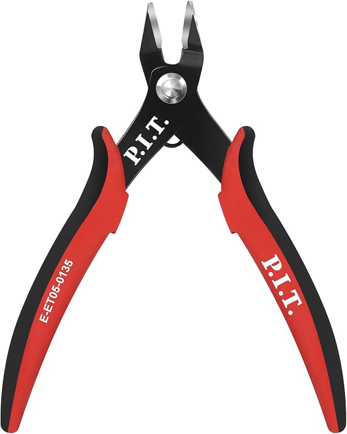P.I.T. Micro Wire Cutter, 5.5'' Precision Electronics Flush Cutter with TPU Handle, Spring Loaded Wire Cutter for Crafting, Electronics, Jewelry Making