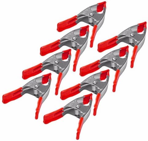 Wideskall® 6" inch Metal Spring Clamps w/Red Rubber Tips Clips (Pack of 8)