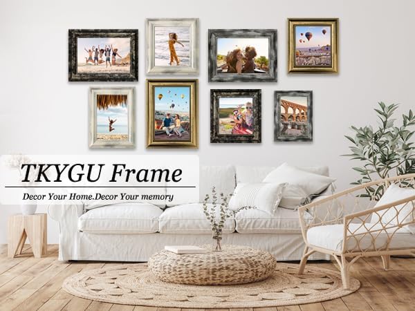 5x5 Picture Frames Set of 4- Rustic Retro Photo Frame - Image 3