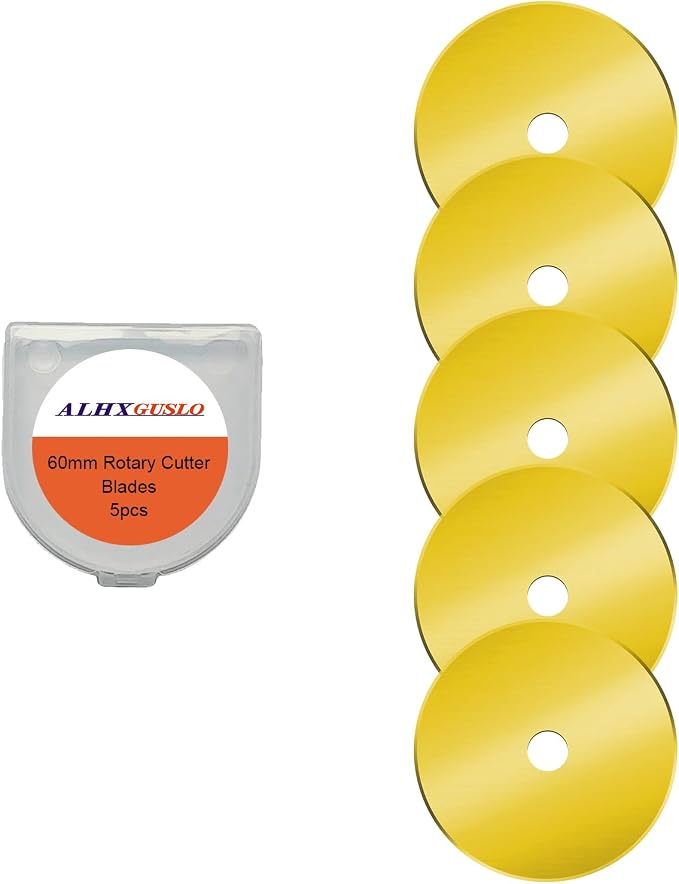 60mm Rotary Cutter Blades 5-Pack Titanium Replacement Blades Fits Fiskars - Image 2