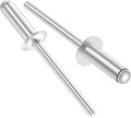 (60Pcs) 1/4" x5/8" Aluminum Blind Rivets, 6.3 x 16mm Pop Rivets,Rivets for Metal,Silver-(VG10114)