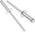 (170Pcs) 3/16" x3/8" Aluminum Blind Rivets, 4.8 x 10mm Pop Rivets,Rivets for Metal,Silver-(VG10108)