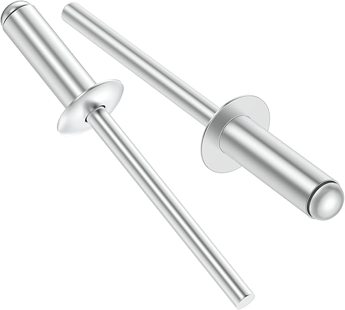 (260Pcs) 1/8" x 1/2" Aluminum Blind Rivets, 3.2 x 12mm Pop Rivets,Rivets for Metal,Silver-(VG10103)