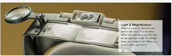 SE Illuminated Dual Lens Flip-in Head Magnifier, Head Magnifier, Tools - Image 10