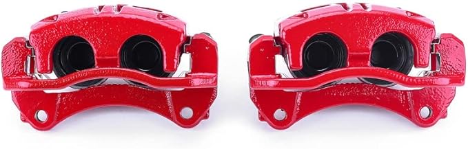 Power Stop Front S4950 Pair of High-Temp Red Powder Coated Calipers For Chevrolet Equinox 2005-2006, Pontiac Torrent 2006, Saturn Vue 2004-2007 [Model Specific]