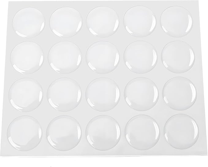 Tosnail 300 Pieces Epoxy Stickers, 1 Inch Round Clear Resin Sticker by Tosnail