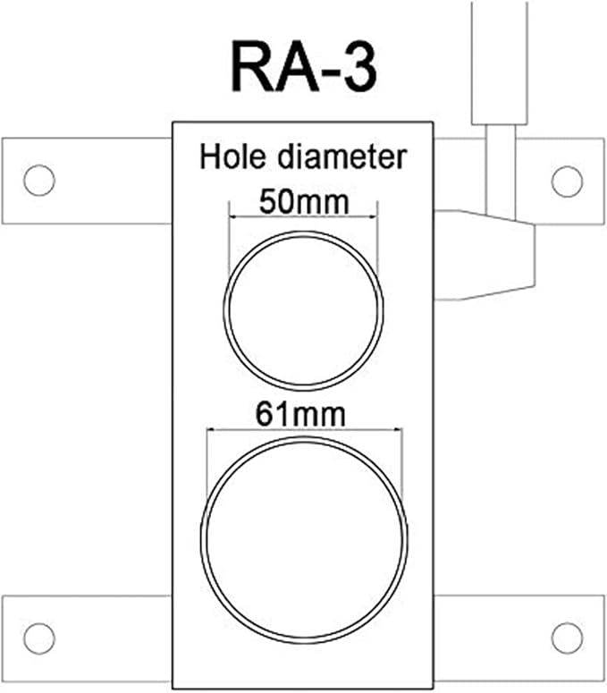 KAKA INDUSTRIAL Pipe and Tube Notcher Manual for 1-1/2 in, 2 in Inside Diameter, Heavy Duty High Precision Light Weight RA-3
