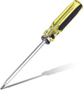 Buspoll small screwdriver with Reversible Magnetic Tips - Adjustable Length -#2 Phillips, Slotted 1/4” flat head and Phillips screw driver