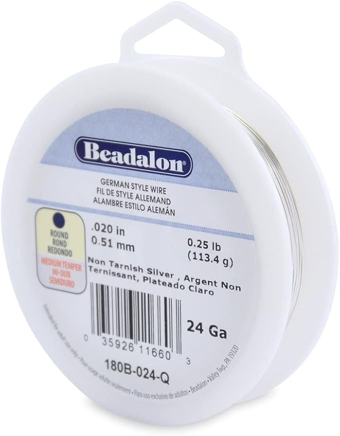 Beadalon German Style Wrapping Wire, 24 Gauge, 198 ft by Beadalon