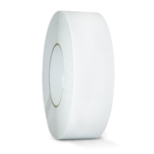 GGR Supplies T.R.U. NST-20C White Non-Skid Tape 4 in. Wide x 60 ft. Length Safety Way 60 Grit Anti Slip Traction Tape 32 Mil No Slip