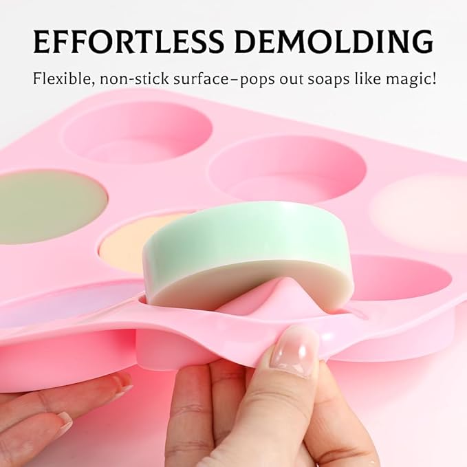 SJ Soap Molds 2 Packs, Cylindrical Silicone Soap Molds - Image 2