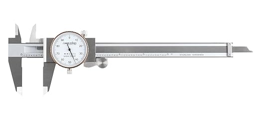 Accusize Industrial Tools 0-6 inch by 0.001 inch Precision Dial Caliper, Stainless Steel, in Fitted Box, P920-S216