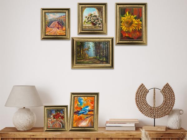 8x8 Picture Frames Set of 4, Rustic Retro Photo Frame - Image 4