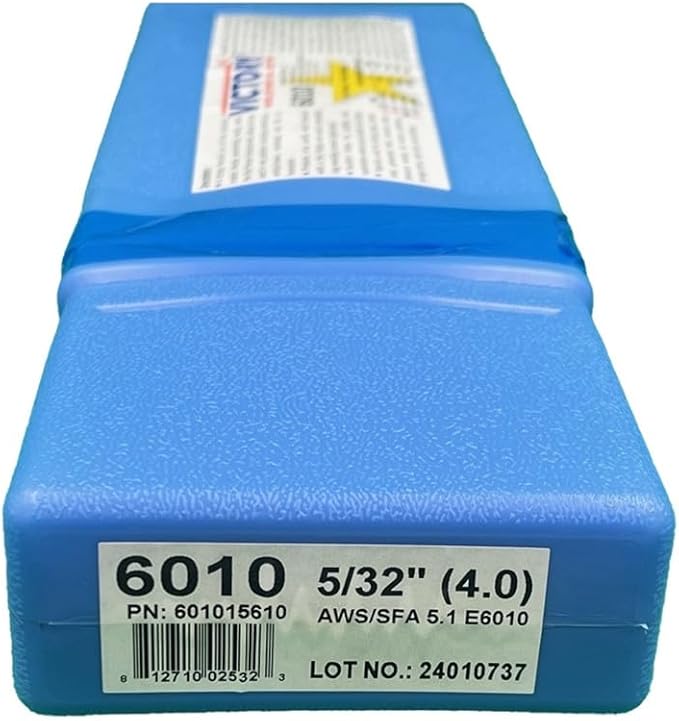 6010 Welding Rod 5/32", E6010 Stick Welding Electrodes 5Lbs with Smooth Stable Arc E6010 5/32" (5/32" 5 Pound Box) E6010-532-5