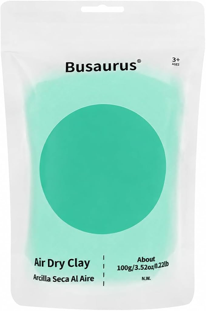 100g Bluegreen Air Dry Foam Clay, DIY Magic Model Clay by BusaurusToys