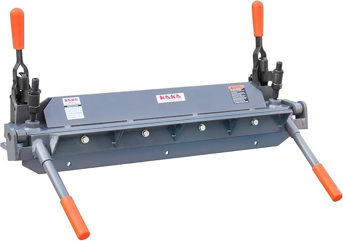 KAKA INDUSTRIAL Sheet Metal Brake, 24-Inch Metal Brake Bender, 18-Gauge Mild Steel Capacity, Heavy-Duty Metal Break, 0-135 Degrees Adjustable Siding Brake W-2418