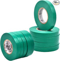 WOD ETC766 Professional Grade General Purpose Green Electrical Tape UL/CSA Listed core. Vinyl Rubber Adhesive Electrical Tape: 1/2 inch X 66 ft - Use at No More Than 600V & 176F (Pack of 10)