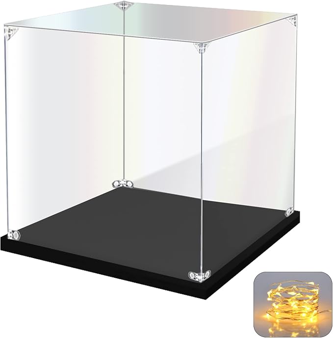 KOLIPI Acrylic Display Case for Collectibles Assemble Clear Acrylic Display Box by KOLIPI
