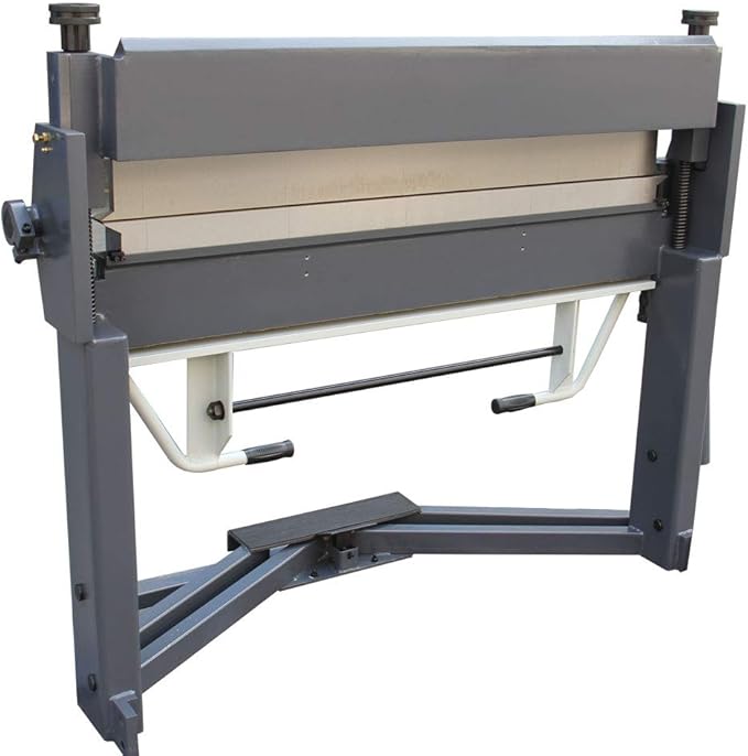 KAKA INDUSTRIAL Pan and Box Brake, 40-inch Sheet Metal Brake Machine with Fingers, 14-Gauge Mild Steel Capacity Box and Pan Brake with Foot Clamp, 0-150° Folding Angle PBB-4014/3SH