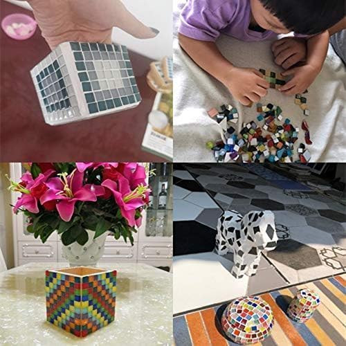 1.1LB Mixed Color Irregular Crystal Mosaic Tiles, Tiny Mini Mosaic Tile DIY - Image 4