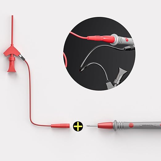 Goupchn Silicone Multimeter Test Leads Kit 33PCS with Replaceable Wire Piercing Probes Set, Alligator Clips, Test Hook Clips, Testing Tweezer for Digital Electrical Multimeter Testing