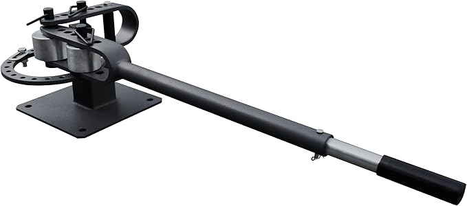 KAKA INDUSTRIAL Bench Top Metal Bender, Manual Flat Bar Bender with 7 Dies, Compact Metal Bender Machine YP-9