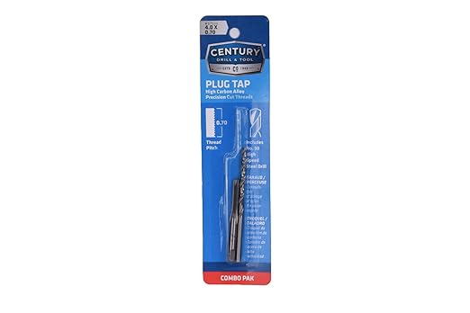 Century Drill & Tool 97506, 4.0X0.70 TAP & 30 Drill