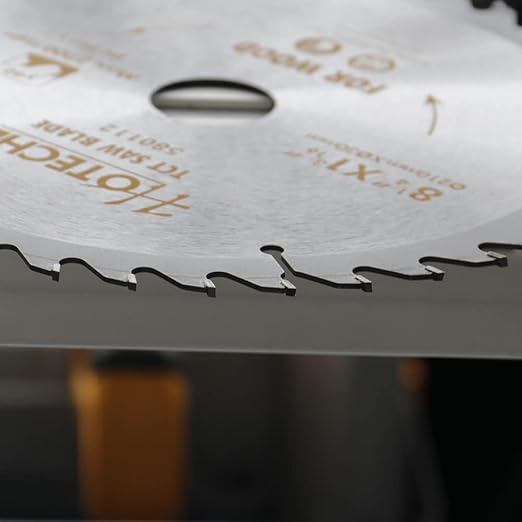 Hoteche 8-1/4-Inch Circular Saw Blade for Wood 40-Tooth Tungsten Carbide-Tipped Blade High-Performance Professioal Saw Blade for Miter Saw and Table Saws with 1-inch, 13/16-inch, 5/8-inch Arbor