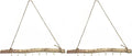 2 Pcs Decorative Floating Wall Shelves Coat Hooks Driftwood Branch Hook Branch by DD-life