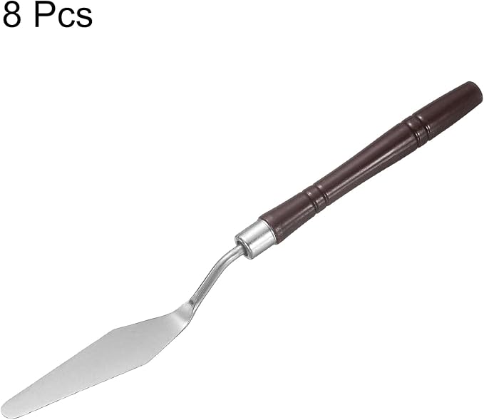 HARFINGTON 8pcs Palette Knife Painting Tool 7.68" Pointed Stainless Steel Blade - Image 3