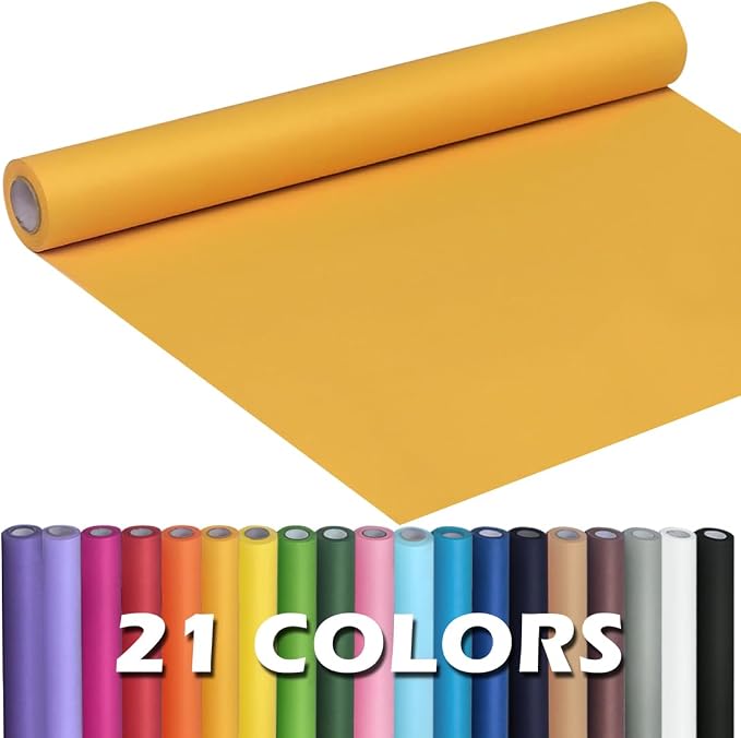 PerkHomy Orange Kraft Paper Roll 17.5" x 960" by PerkHomy