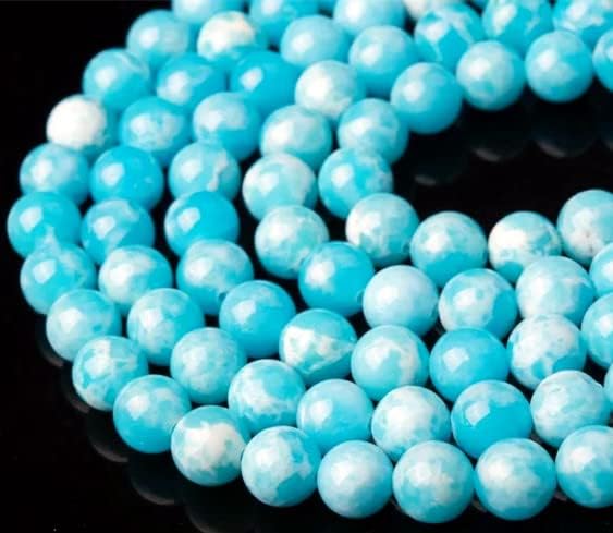 Zenkeeper 108 Pcs Blue Larimar Beads by Zenkeeper