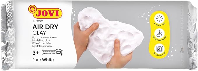Jovi Air-Dry Modeling Clay; 1.1 lb. White, Non-staining by Jovi