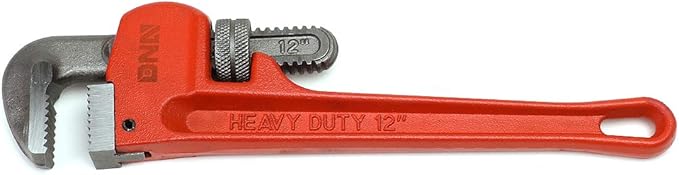 DNA MOTORING TOOLS-00077 Pipe Wrench - 1-3/4 in. Jaw Opening Steel Wrench w/Non-Slip Handle, Durable Enamel Finish