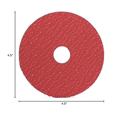 BHA Ceramic Resin Fiber Sanding and Grinding Discs, 4.5” x 7/8”, 36 Grit - 25 Pack