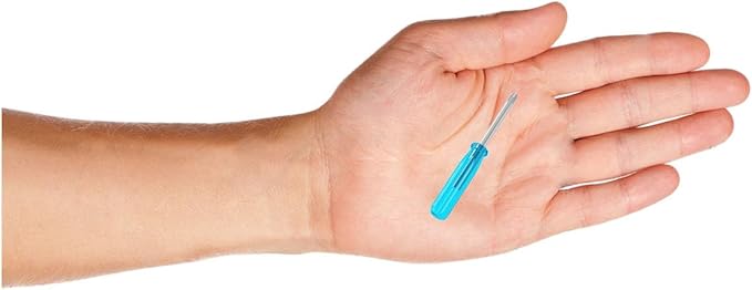5PCS Mini Phillips Screwdriver, 3mm Cross Head with Blue Non-slip Handle for Small Appliances, 1.77"(45mm) Total Length, Non-magnetic
