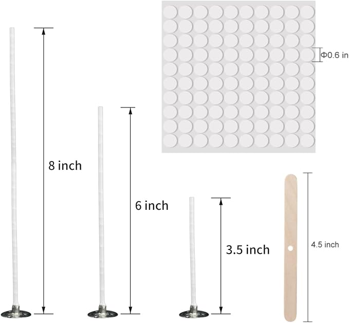 buluker 300Pcs Functional Smokeless Candle Wicks - Image 2