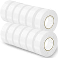 SWRT 12 Pack White Electrical Tape Waterproof, 0.7 in x 66 FT High Temp Electric Tape Under 600V for All Weather - UV Protection - Flame Retardant