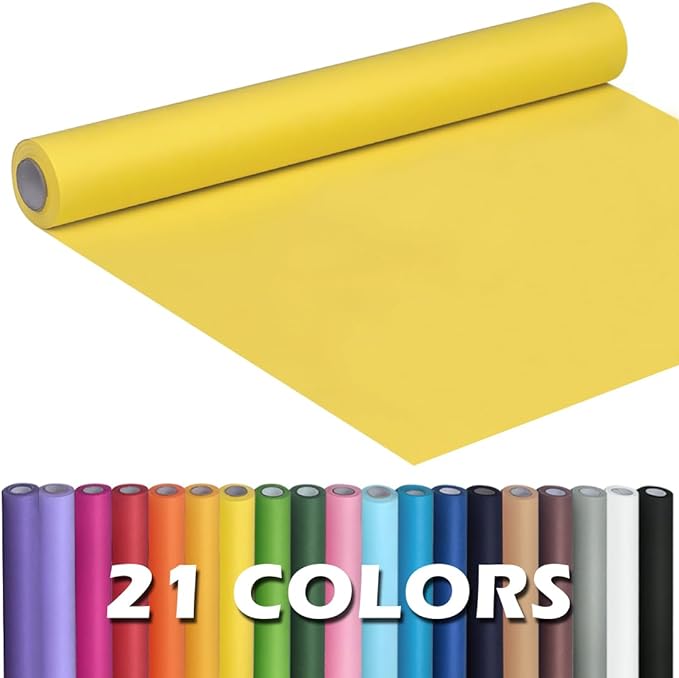 PerkHomy Lemon Yellow Kraft Paper Roll 17.5" x 960" by PerkHomy