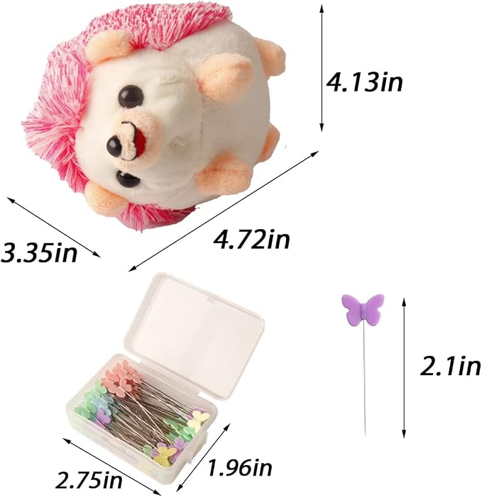 CICILIAYA Hedgehog Shape Pin Cushion, Cute Pincushions Sewing Kit Lovely Needle - Image 5