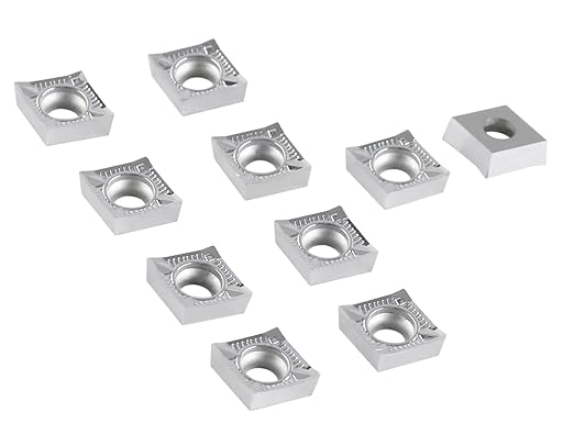 Accusize Industrial Tools Ccgt32.51-Ak-H01 Uncoating Carbide Inserts, 10 Pcs, for Machining Aluminum, Akh01x10
